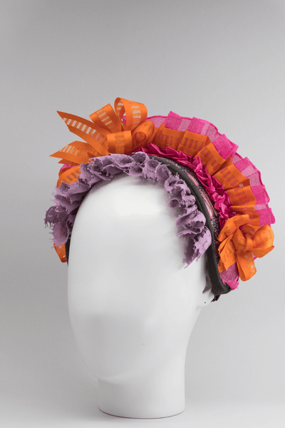 ALICE - pleated ribbon headband