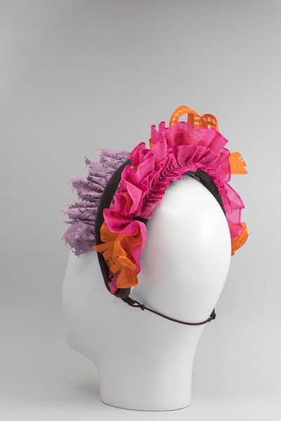 ALICE - pleated ribbon headband