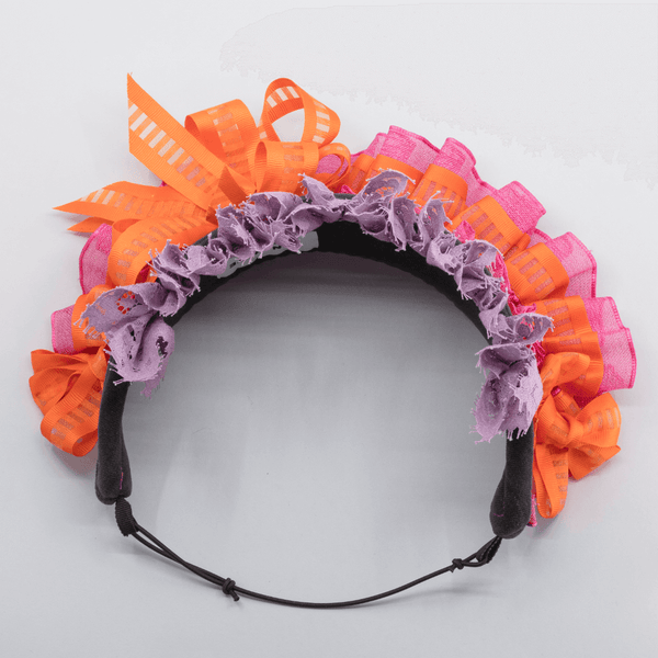 ALICE - pleated ribbon headband