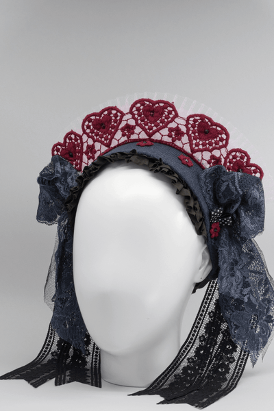 ETHEL - tousled lace headdress
