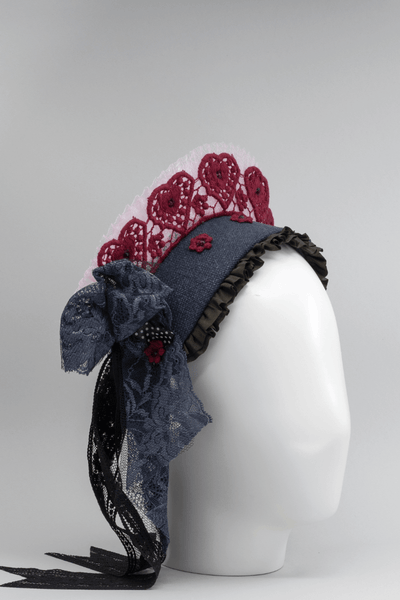 ETHEL - tousled lace headdress