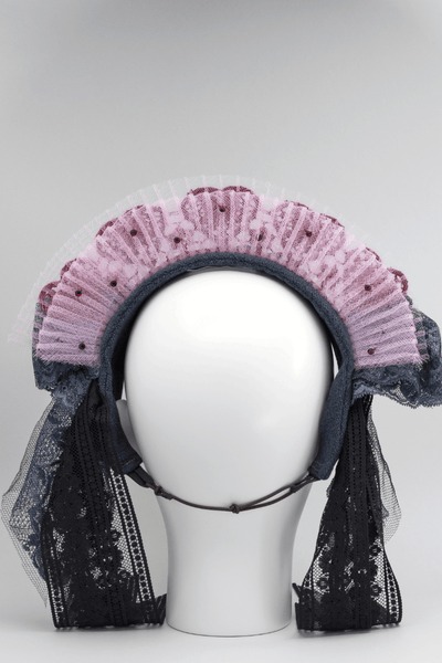 ETHEL - tousled lace headdress
