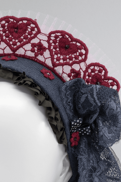 ETHEL - tousled lace headdress