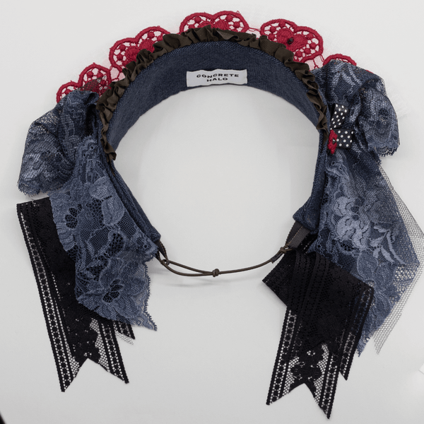 ETHEL - tousled lace headdress