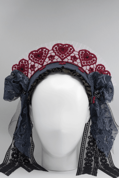 ETHEL - tousled lace headdress