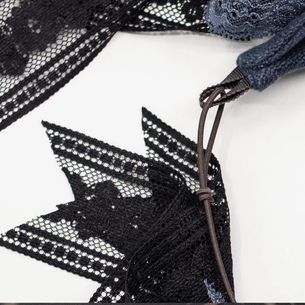 ETHEL - tousled lace headdress